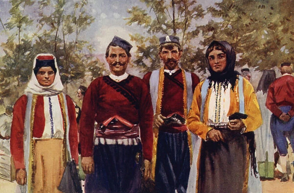 Yugoslavia: Montenegrin Types (colour litho)