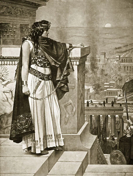 Zenobias last look upon Palmyra, illustration from Hutchinson