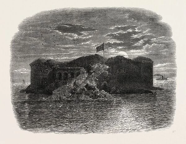 Fort Sumter in Ruins, American Civil War, United States of America, Us, Usa, 1870S