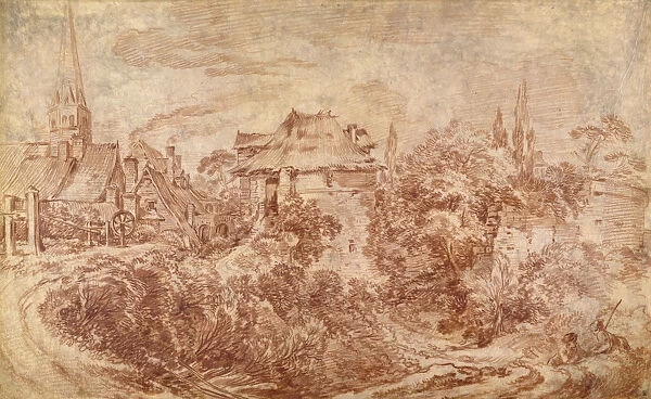 Landscape Figures Francois Boucher French 1703