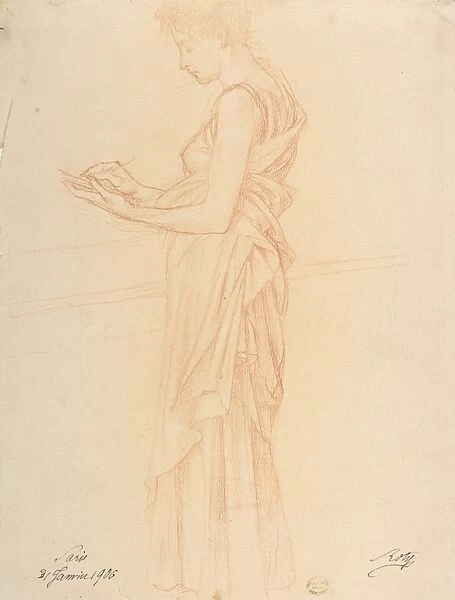 Study Woman 1906 Red chalk 12 3  /  4 x 9 3  /  8 32. 4 23. 8 cm