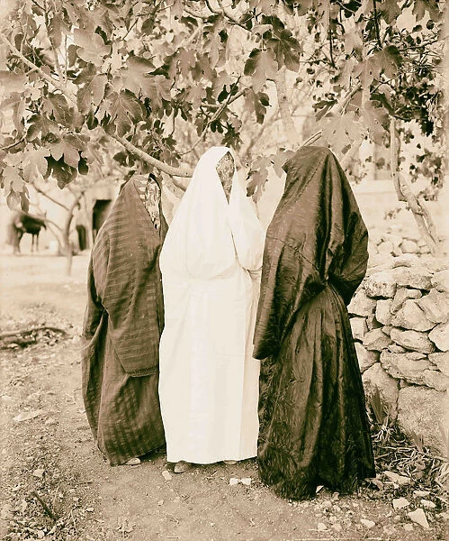 Veiled Muslim women 1898 Middle East Israel Palestine