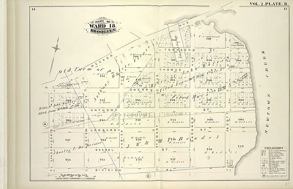 Vol. 2. Plate, B. Map bound by Meeker Ave. Newtown Creek, Division Pl. Vandervoort Ave