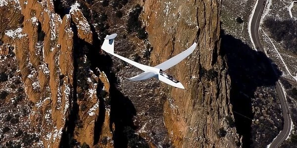 A TG-15A glider above Colorado Springs, Colorado