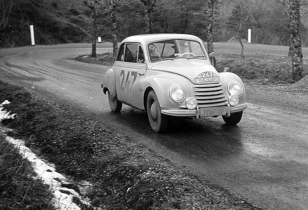 1956 DKW Sonderklasse on Monte Carlo Rally. Creator: Unknown