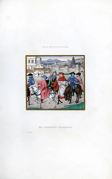 The Canterbury Pilgrimage, late 15th century, (1843). Artist: Henry Shaw