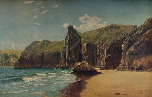 Cliffs at Barlow, c1877. Artist: John Mogford