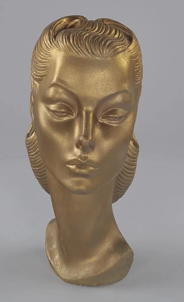 Female mannequin head from Maes Millinery Shop, 1941-1994. Creator: Unknown