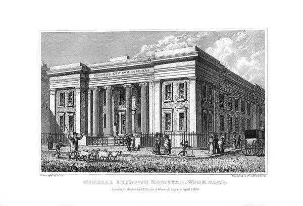 General Lying-in Hospital, York Road, Lambeth, London, 1830. Artist: J Shury