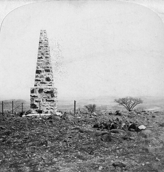 Monument to the 27th Inniskillings, Harts Hill, near Colenso, Natal, South Africa, Boer War, 1901. Artist: Underwood & Underwood