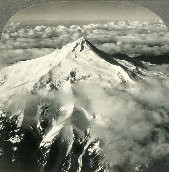 Mount Hood, Oregon, from an Airplane - Fairchild Aerial Surveys Inc. c1930s. Creator: Unknown