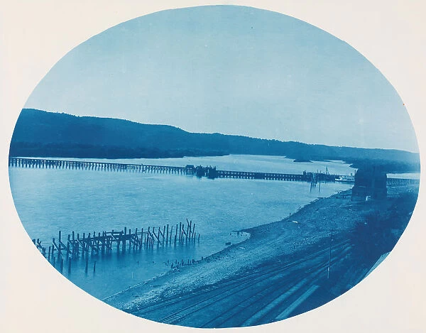 No. 193a. Old Ponton Bridge at Prairie du chien, Wisconsin, 1885. Creator: Henry Bosse