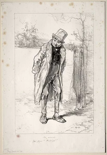 Physionomies Parisiennes: Au Marais. Ici, Azor! ici!, 1857-58. Creator: Paul Gavarni (French