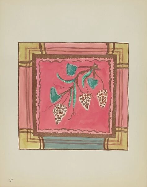 Plate 17: Grapes, Altar Panel: From Portfolio 'Spanish Colonial Designs of New Mexico', 1935  /  1942. Creator: Unknown