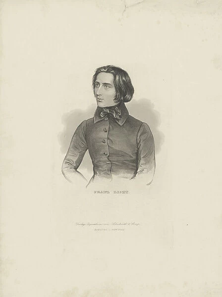 Portrait of the Composer Franz Liszt (1811-1886), 1840-1850. Creator: Anonymous