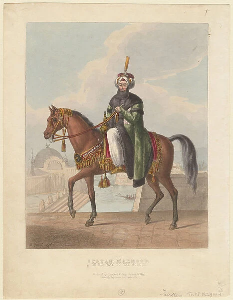 Portrait of Mahmud II (1785-1839), Sultan of the Ottoman Empire, 1829. Artist: Gauci, M