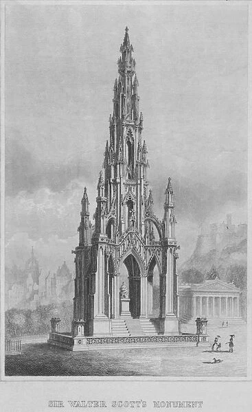 Sir Walter Scotts Monument, c1849-1853. Creator: William Home Lizars