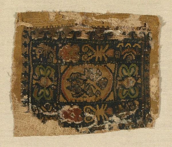 Square Panel, Egypt, Roman period (30 B. C. - 641 A. D. )  /  Arab period (641-969)
