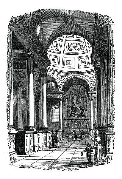 St Stephens Church, Walbrook, London, 1833. Artist: Jackson