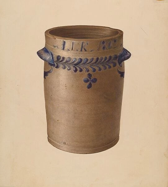 Stoneware Jar, c. 1940. Creator: Joseph Goldberg