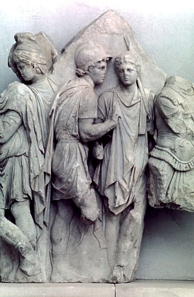 Detail from the Telephus Frieze of the Pergamon altar, 164-156 BC