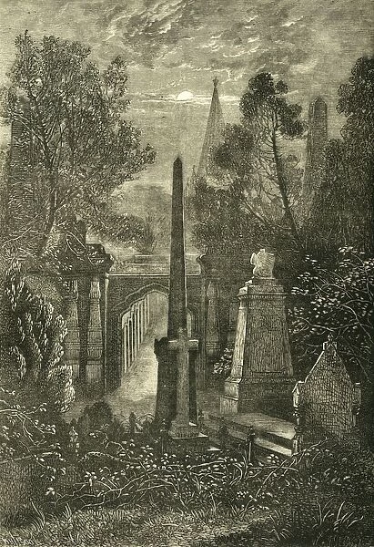 View in Highgate Cemetery, c1876. Creator: Unknown