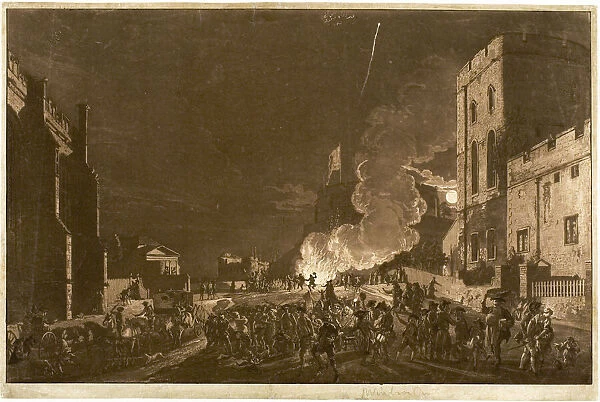 Windsor Castle from the Lower Court on the Fifth of November—Fireworks, 1776
