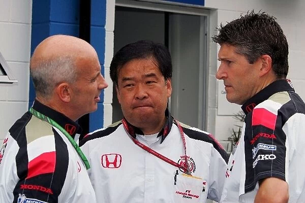 Formula One World Championship: Gary Savage Honda, Shuehi Nakamoto HRD Engineering Director And Nick Fry Honda Racing Team Principal