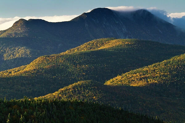 The Adirondack Mountains at sunrise from atop Cascade Mountain