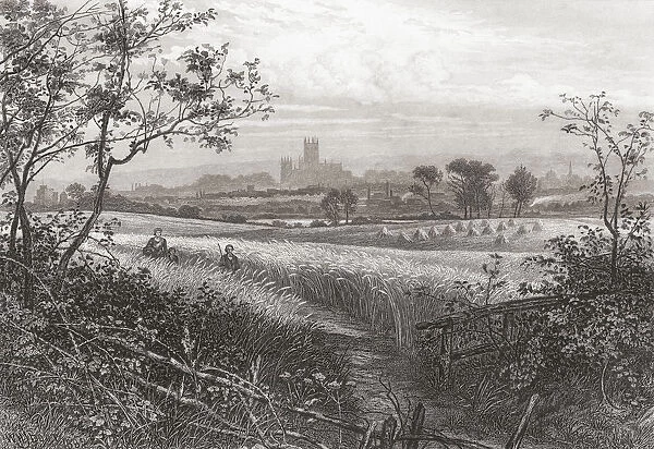 Canterbury, Kent, England Seen From Harbledown In The Late 19Th Century. From Our Own Country Published 1898
