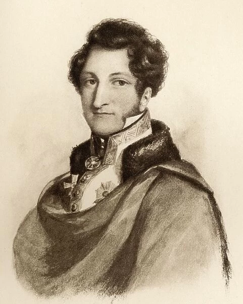 Ernest I, Duke Of Saxe-Coburg-Saalfeld Later Duke Of Saxe-Coburg-Gotha, 1784-1844. Father Of Prince Albert. From A Portrait By Dickinson After Ruprecht. From The Book 'The Girlhood Of Queen Victoria 1832-1840 Vol Ii'Published 1912
