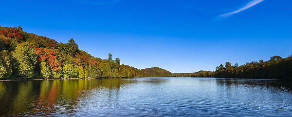 Lake Tamaracouta in autumn, Laurentides, Quebec, Canada