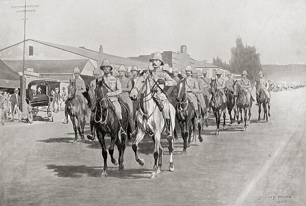 Lord Roberts Entry Into Pretoria, South Africa On June 5Th 1900. Field Marshal Frederick Sleigh Roberts, 1St Earl Roberts, 1832 To 1914. Distinguished Anglo-Irish Soldier. From The Book South Africa And The Transvaal War By Louis Creswicke, Published 1900