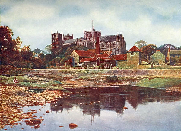 Ripon Cathedral, Ripon, North Yorkshire, England In Late 19Th Century. From Picturesque History Of Yorkshire, Published C. 1900