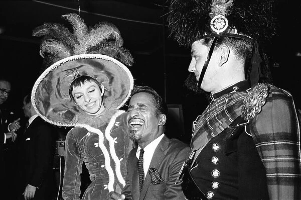 American singer and entertainer Sammy Davis Jr during rehearsals for the Royal Variery