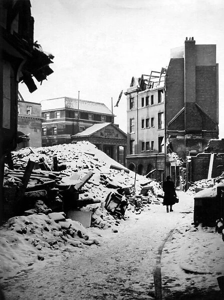 Pepper Lane: One of the many Coventry streets that was badly damaged during the blitz