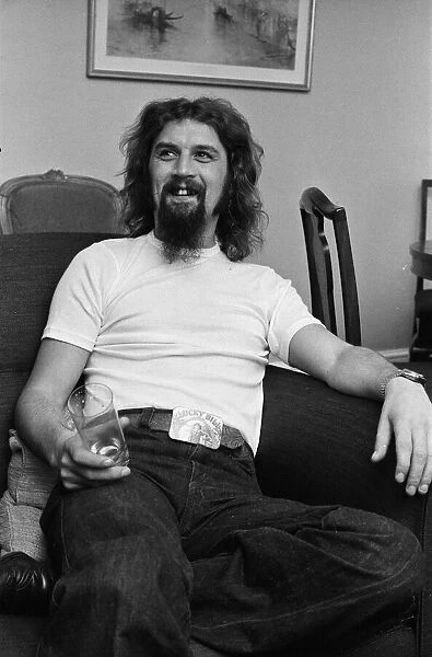Scottish Comedian Billy Connolly Pictured in an apartment in London 12th October 1975