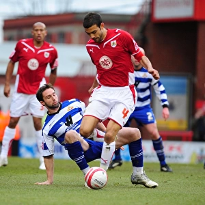 Liam Fontaine beats Mark Wilson to the ball