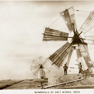 Aden - Yemen - Windmills at the Salt Works