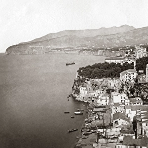 Amalfi coast Italy circa 1880s