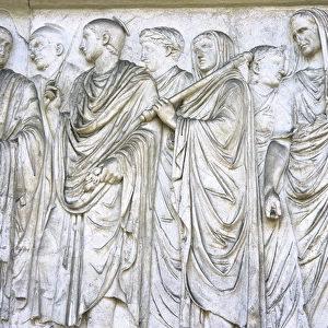 Ara Pacis Augustae. Frieze. Procession on south side. 13-9 B