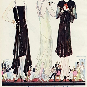 Black & White evening dresses 1929