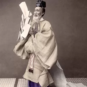 c. 1880s Japan - Shinto priest