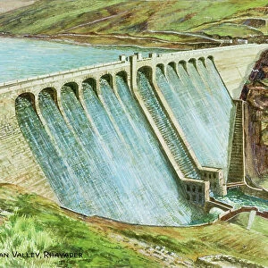 Claerwen Dam, Elan Valley, Rhayader, Powys, Wales