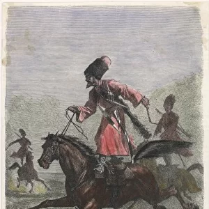 Cossack Stands on Horse