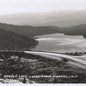 Donner Lake, Lake Tahoe Highway, California, USA