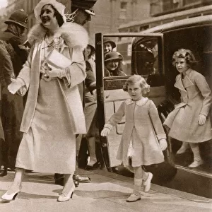 Duchess of York arriving with her daughters - Olympia