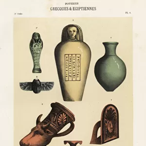 Egyptian and Greek pottery