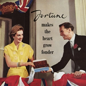 Fortune chocolates advertisement, 1953