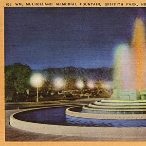 Fountain in Griffith Park, Hollywood, California, USA